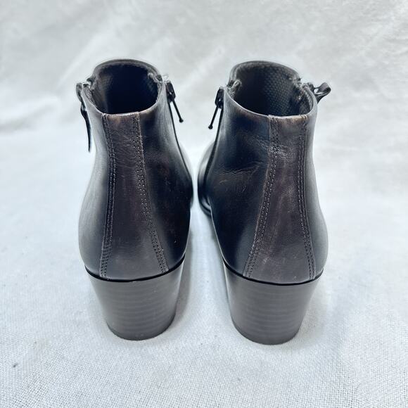 ECCO Shape M 35 Women's Leather Ankle Boot Brown US 9-9.5 / EU 40 double zipper - Picture 5 of 9